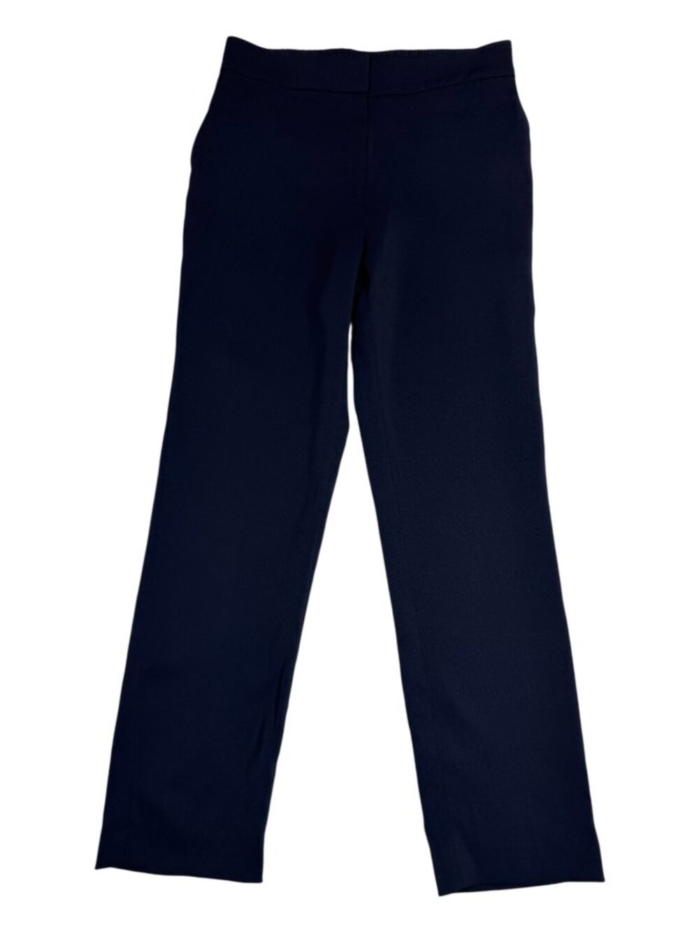 Quince Stretch Crepe Ankle Pants 6 Navy High Rise